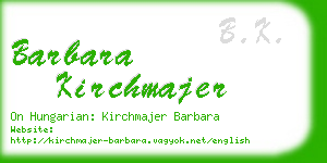 barbara kirchmajer business card